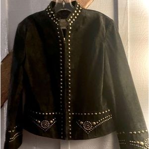 Scully Studded Suede Jacket, Large